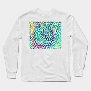 Inverted Tie Dye Leopard Print Texture Long Sleeve T-Shirt